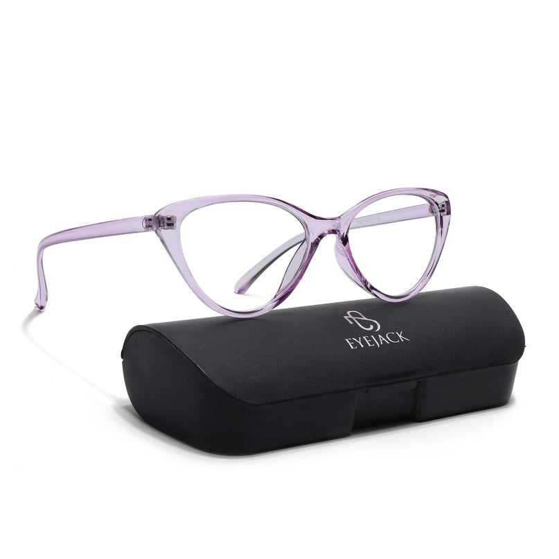 Eyejack Canment Purple Cateye Eyeglasses for Women (CM2383FCL1778-C5)