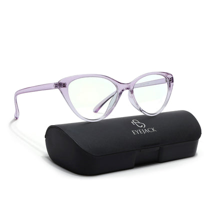 Eyejack Canment Light Purple Cateye Eyeglasses for Women (CM2383FCL1779-C6)