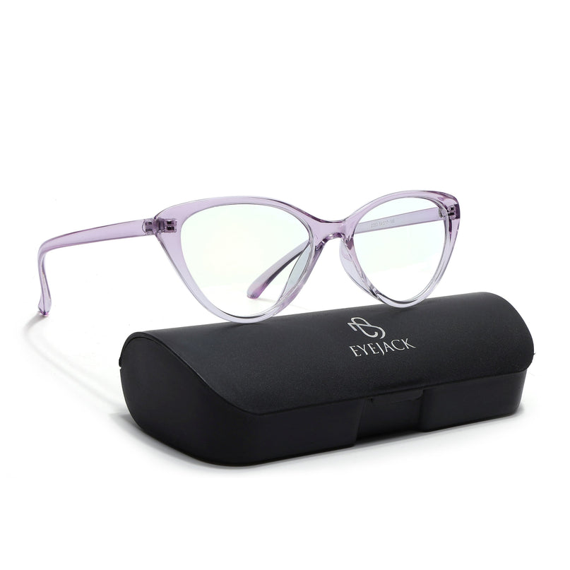 Eyejack Canment Light Purple Cateye Eyeglasses for Women (CM2383FCL1779-C6)
