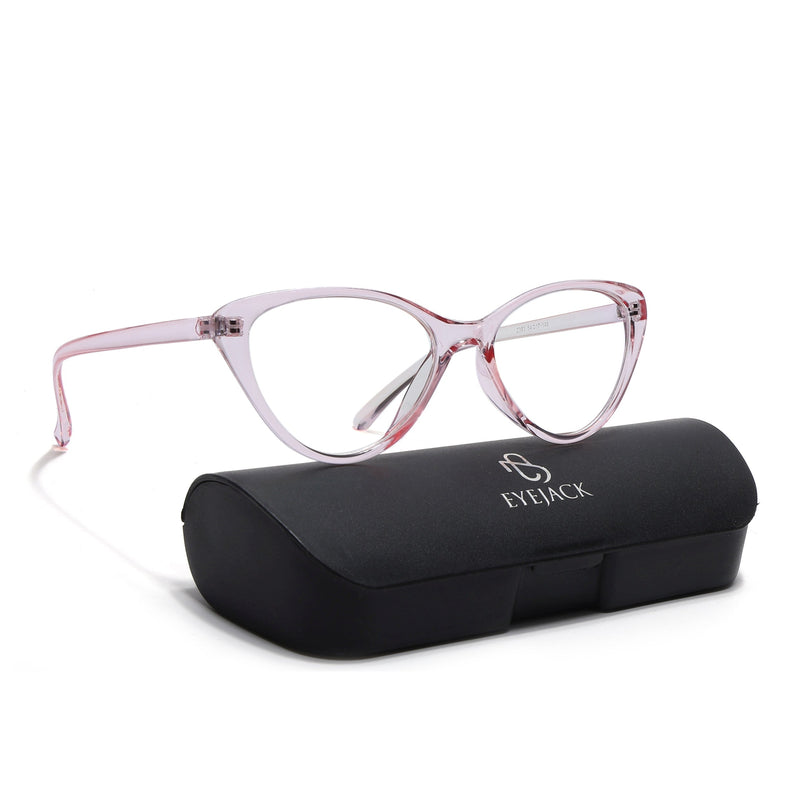 Eyejack Canment Pink Cateye Eyeglasses for Women (CM2383FCL1780-C7)