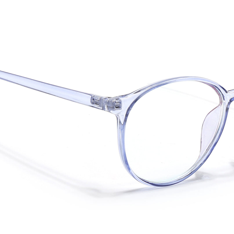 Eyejack Canment Blue Round Eyeglasses for Women (CM2439FCL1783-C2)