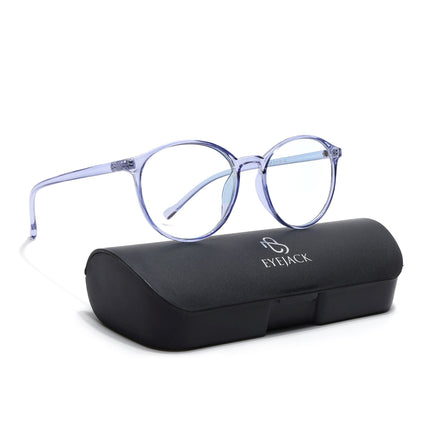 Eyejack Canment Blue Round Eyeglasses for Women (CM2439FCL1783-C2)