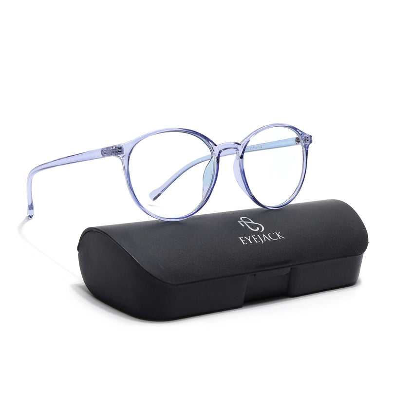 Eyejack Canment Blue Round Eyeglasses for Women (CM2439FCL1783-C2)