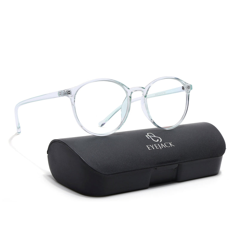 Eyejack Canment Sea Green Round Eyeglasses for Women (CM2439FCL1785-C4)