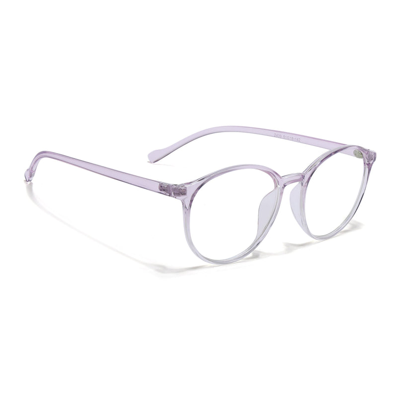 Eyejack Canment Light Purple Round Eyeglasses for Women (CM2439FCL1787-C6)