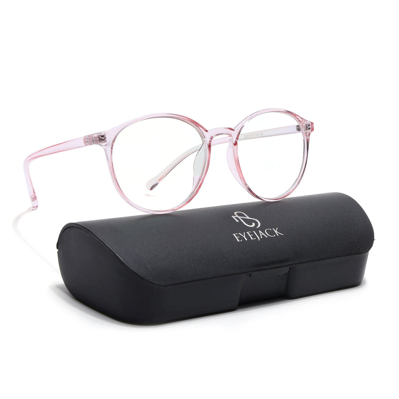 Eyejack Canment Pink Round Eyeglasses for Women (CM2439FCL1788-C7)