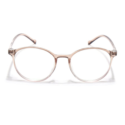 Eyejack Canment Brown & Clear Round Eyeglasses for Women (CM2439FCL1789-C8)