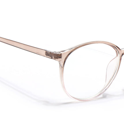 Eyejack Canment Brown & Clear Round Eyeglasses for Women (CM2439FCL1789-C8)