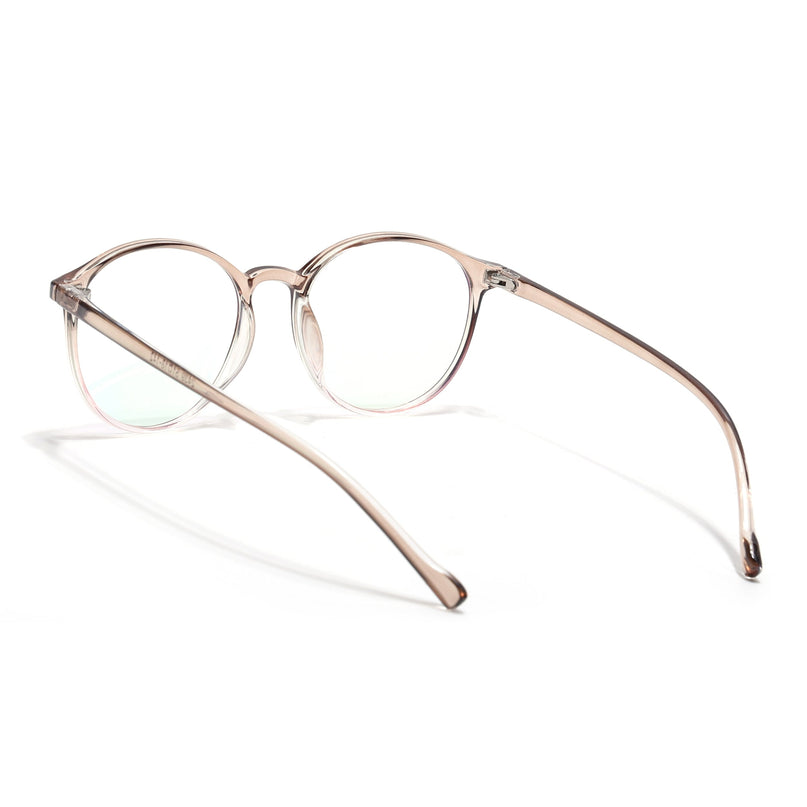 Eyejack Canment Brown & Clear Round Eyeglasses for Women (CM2439FCL1789-C8)