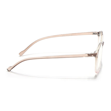 Eyejack Canment Brown & Clear Round Eyeglasses for Women (CM2439FCL1789-C8)