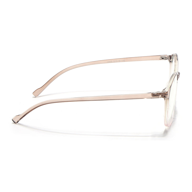 Eyejack Canment Brown & Clear Round Eyeglasses for Women (CM2439FCL1789-C8)