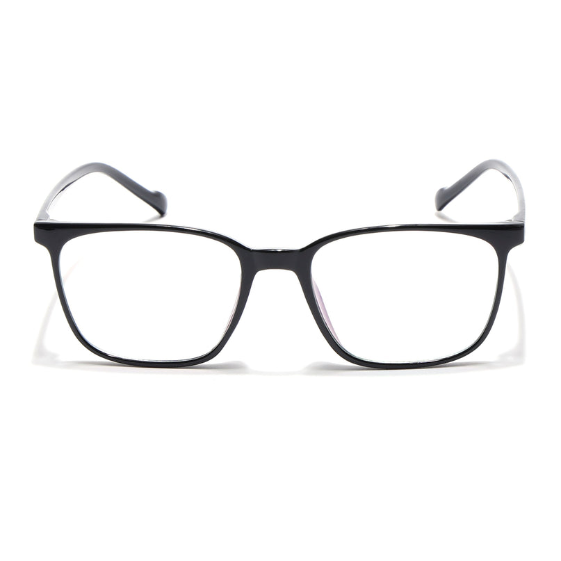 Eyejack Canment Shine Black Square Eyeglasses for Men & Women (CM2475FCL1790-C1)