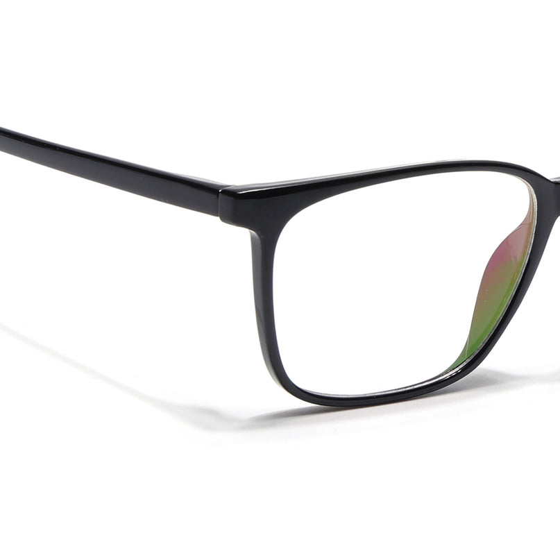 Eyejack Canment Shine Black Square Eyeglasses for Men & Women (CM2475FCL1790-C1)