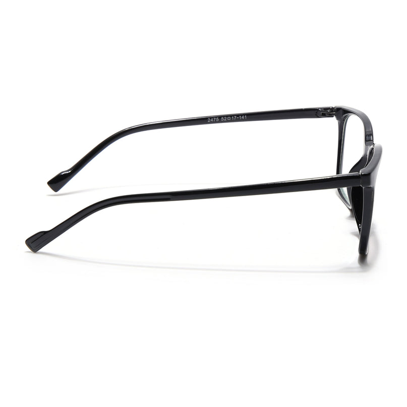 Eyejack Canment Shine Black Square Eyeglasses for Men & Women (CM2475FCL1790-C1)