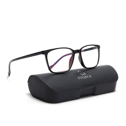 Eyejack Canment Shine Black Square Eyeglasses for Men & Women (CM2475FCL1790-C1)
