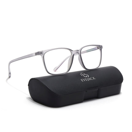 Eyejack Canment Grey Square Eyeglasses for Men & Women (CM2475FCL1792-C3)