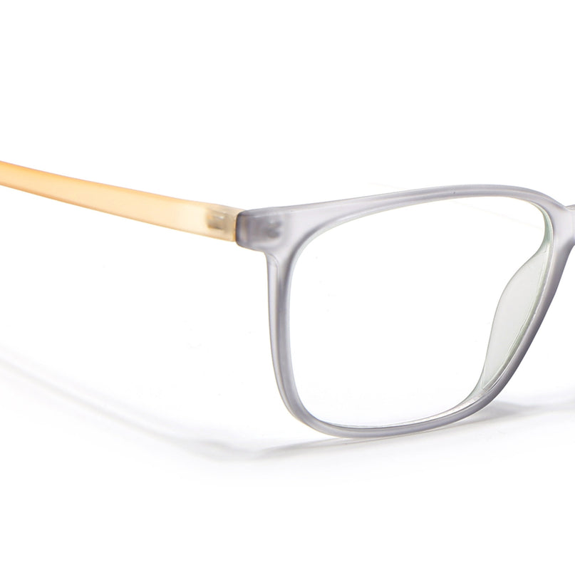 Eyejack Canment Grey Square Eyeglasses for Men & Women (CM2475FCL1793-C4)