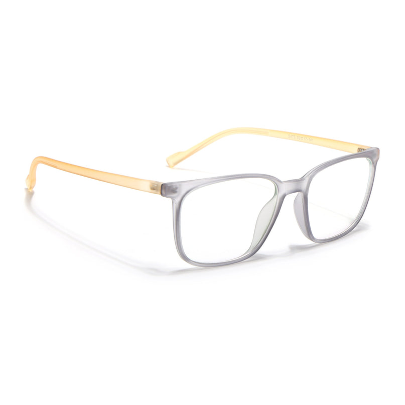 Eyejack Canment Grey Square Eyeglasses for Men & Women (CM2475FCL1793-C4)