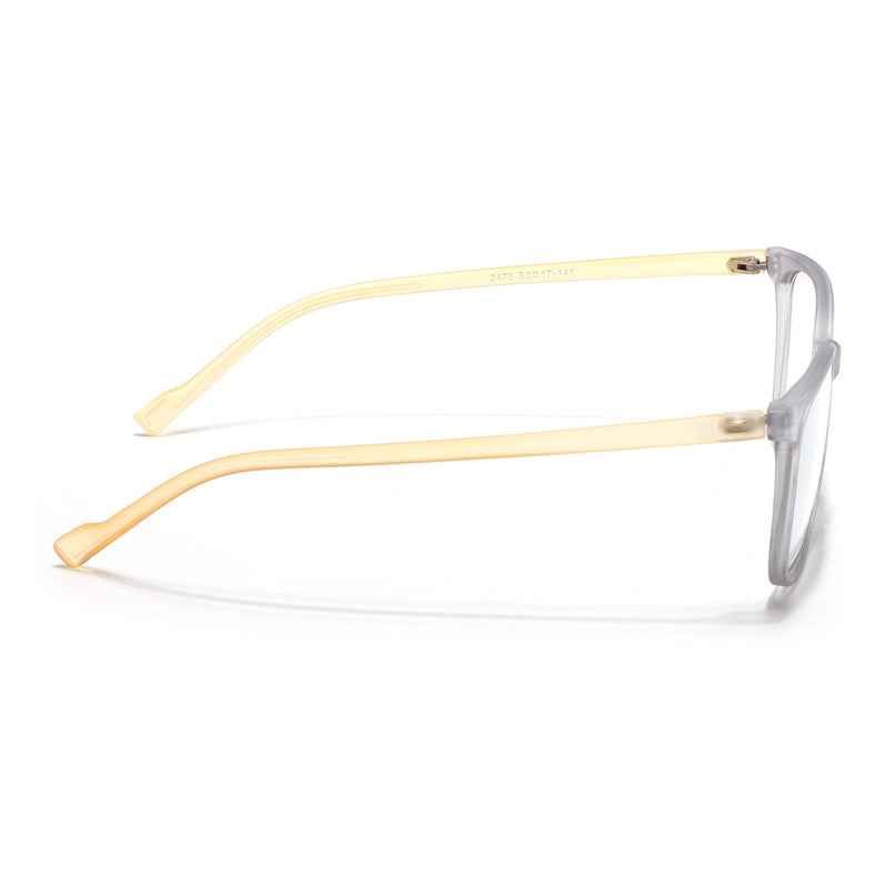 Eyejack Canment Grey Square Eyeglasses for Men & Women (CM2475FCL1793-C4)