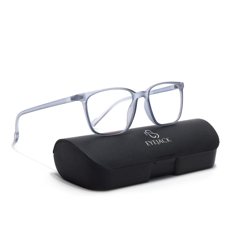 Eyejack Canment Blue Square Eyeglasses for Men & Women (CM2475FCL1796-C7)