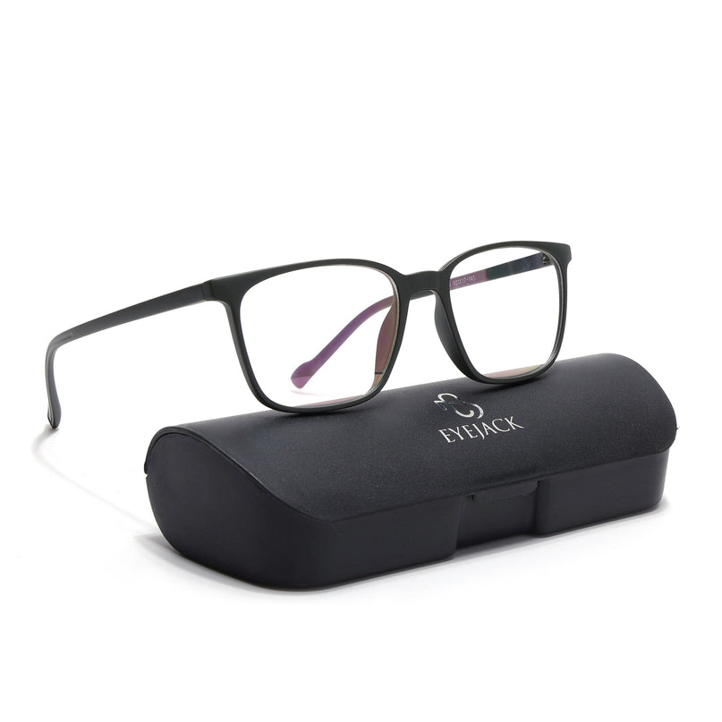 Eyejack Canment Olive Square Eyeglasses for Men & Women (CM2475FCL1797-C8)