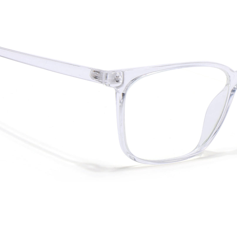 Eyejack Canment Transparent Square Eyeglasses for Men & Women (CM2475FCL1798-C9)