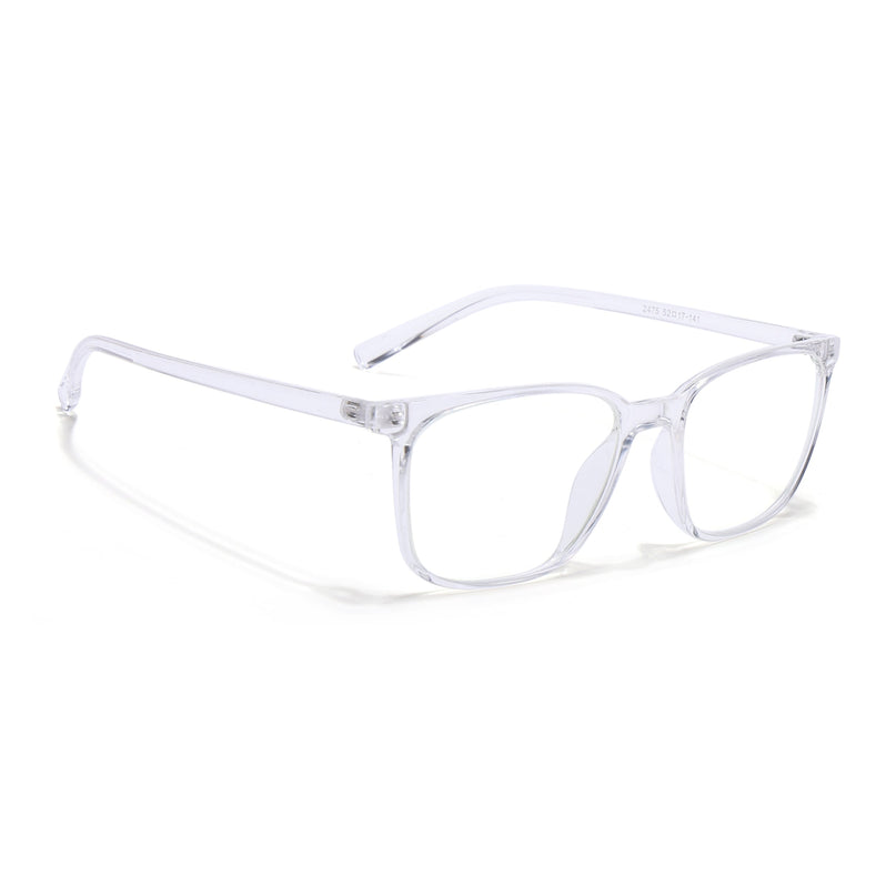 Eyejack Canment Transparent Square Eyeglasses for Men & Women (CM2475FCL1798-C9)