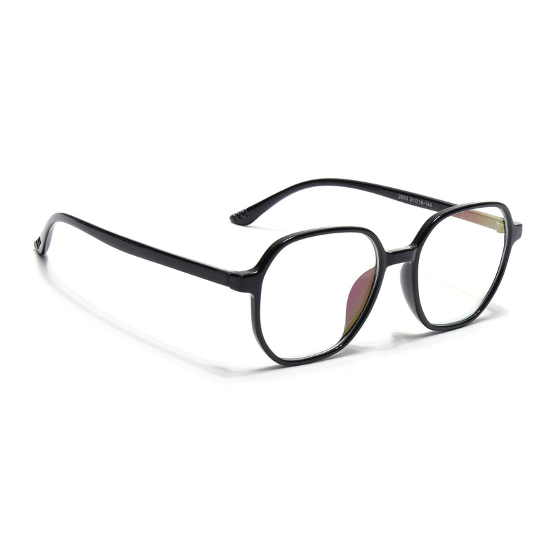 Eyejack Canment Shine Black Round Eyeglasses for Men & Women (CM2503FCL1800-C1)