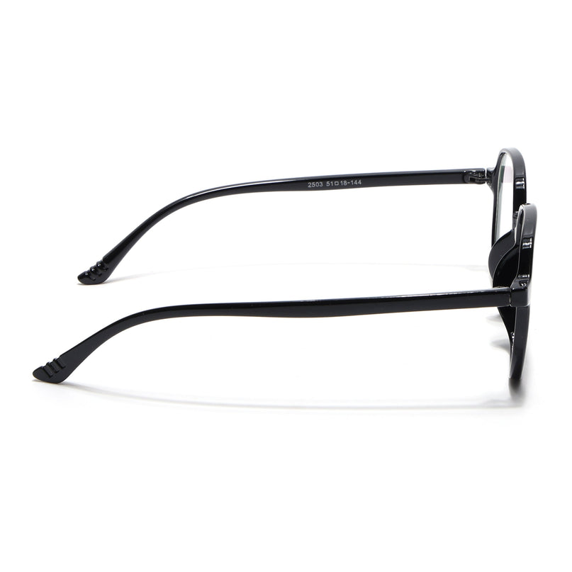 Eyejack Canment Shine Black Round Eyeglasses for Men & Women (CM2503FCL1800-C1)