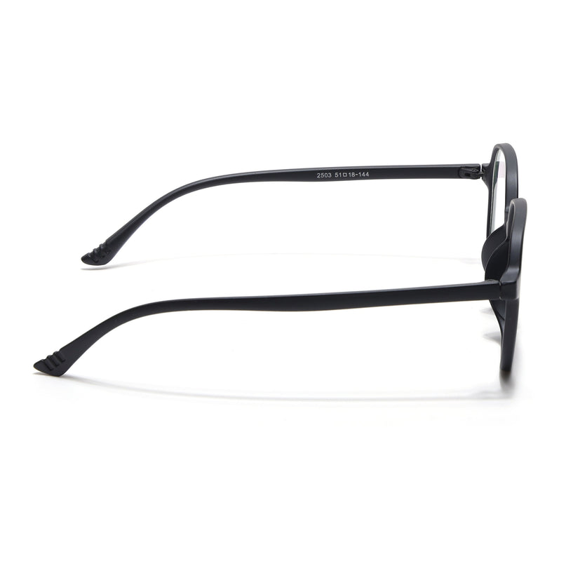 Eyejack Canment Matt Black Round Eyeglasses for Men & Women (CM2503FCL1801-C2)