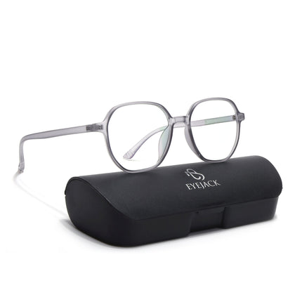 Eyejack Canment Grey Round Eyeglasses for Men & Women (CM2503FCL1802-C3)