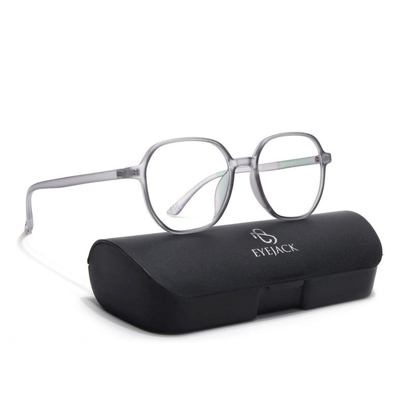 Eyejack Canment Grey Round Eyeglasses for Men & Women (CM2503FCL1802-C3)