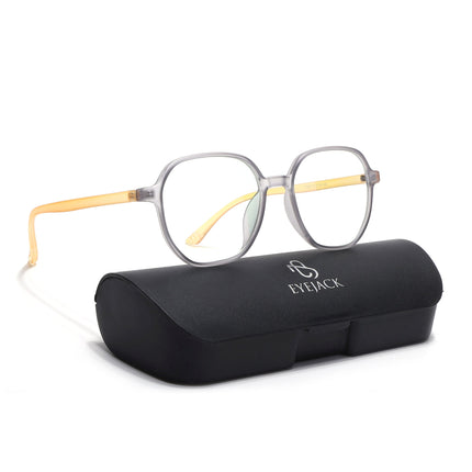 Eyejack Canment Grey Round Eyeglasses for Men & Women (CM2503FCL1803-C4)
