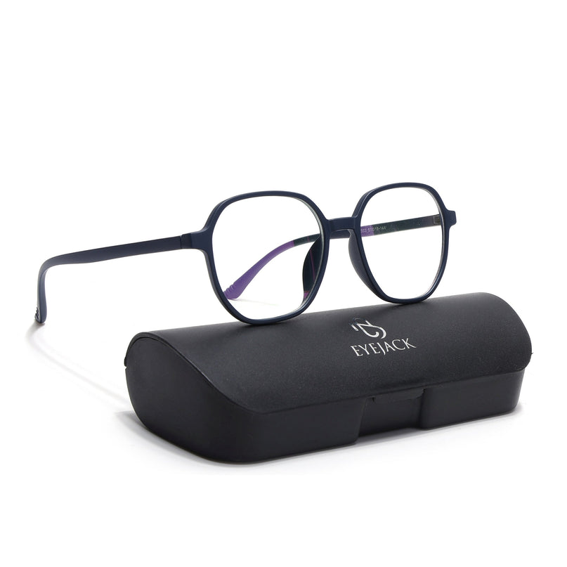 Eyejack Canment Navy Blue Round Eyeglasses for Men & Women (CM2503FCL1804-C5)