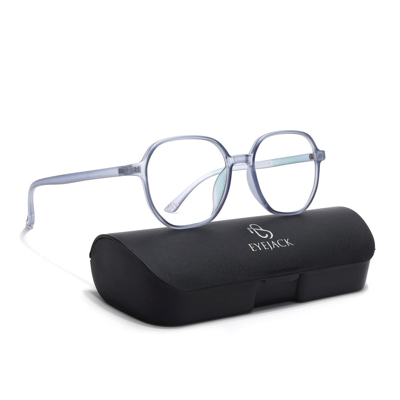 Eyejack Canment Blue Round Eyeglasses for Men & Women (CM2503FCL1806-C7)