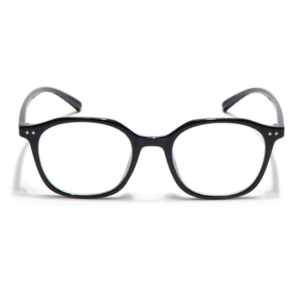 Eyejack Canment Shine Black Square Eyeglasses for Men & Women (CM2506FCL1810-C1)