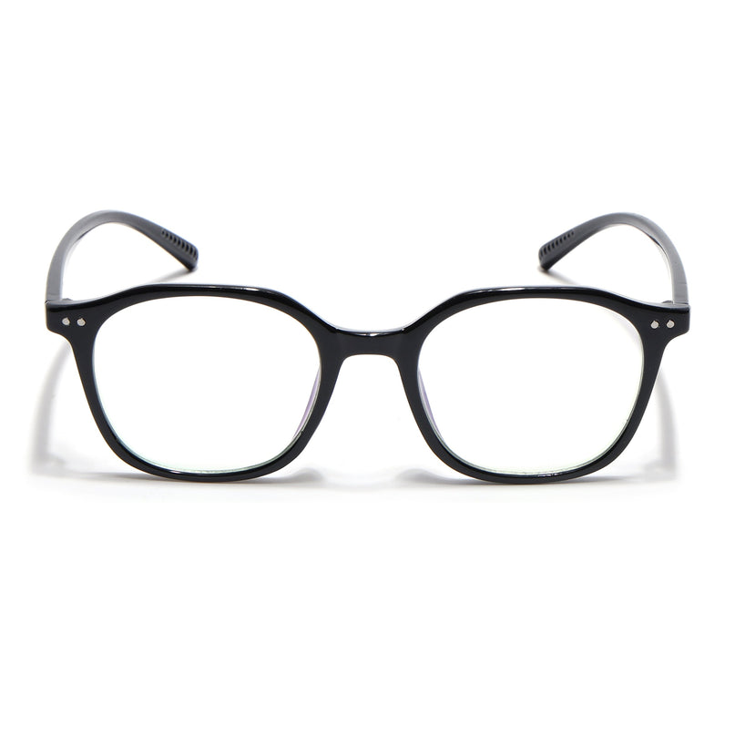 Eyejack Canment Shine Black Square Eyeglasses for Men & Women (CM2506FCL1810-C1)