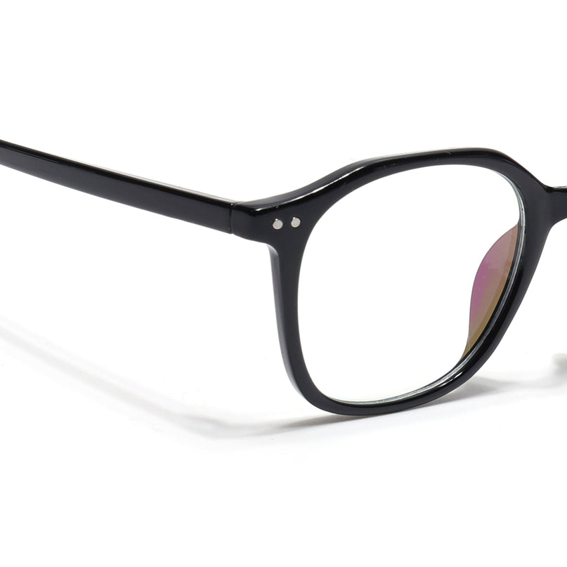 Eyejack Canment Shine Black Square Eyeglasses for Men & Women (CM2506FCL1810-C1)
