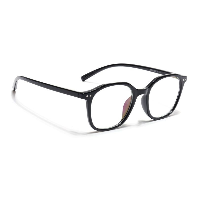 Eyejack Canment Shine Black Square Eyeglasses for Men & Women (CM2506FCL1810-C1)
