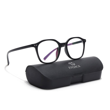 Eyejack Canment Matt Black Square Eyeglasses for Men & Women (CM2506FCL1811-C2)
