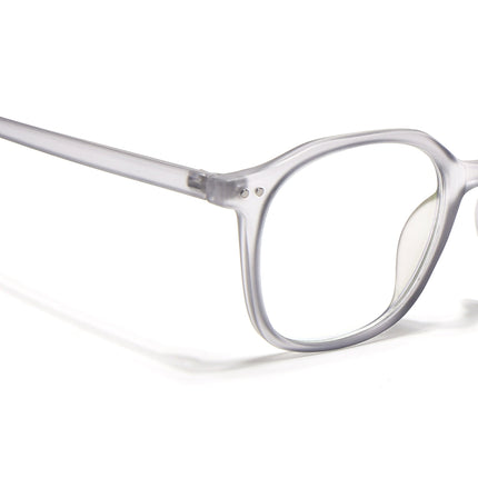 Eyejack Canment Grey Square Eyeglasses for Men & Women (CM2506FCL1812-C3)