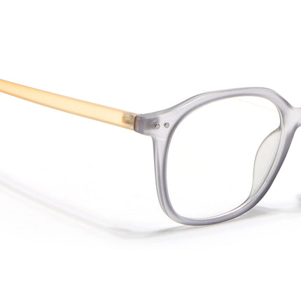 Eyejack Canment Grey Square Eyeglasses for Men & Women (CM2506FCL1813-C4)