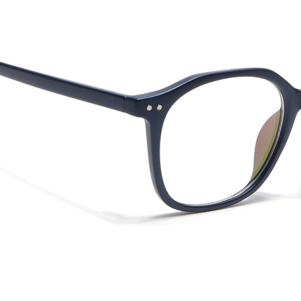 Eyejack Canment Navy Blue Square Eyeglasses for Men & Women (CM2506FCL1814-C5)