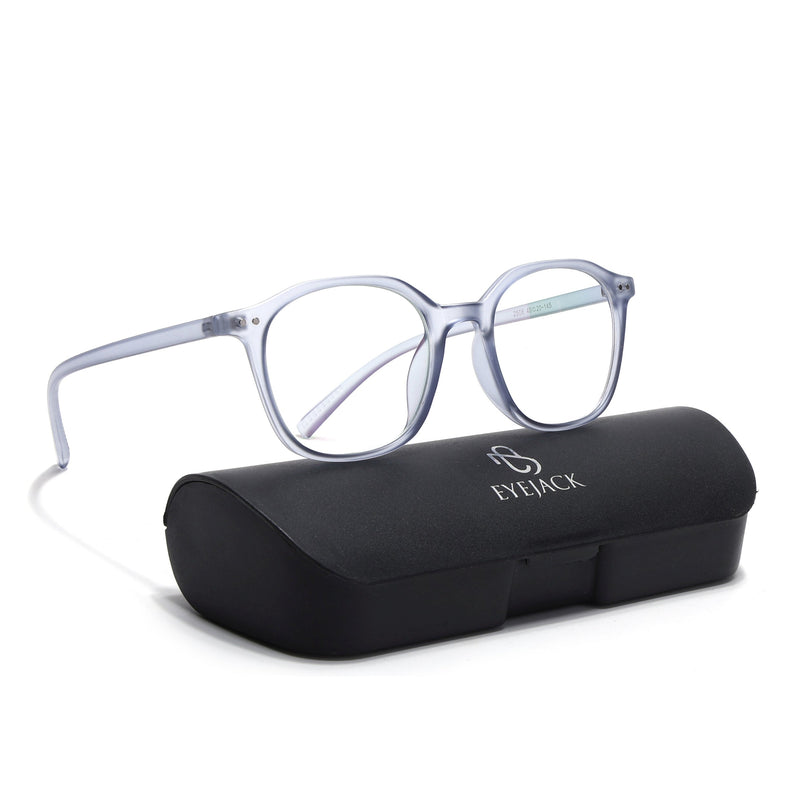 Eyejack Canment Blue Square Eyeglasses for Men & Women (CM2506FCL1816-C7)
