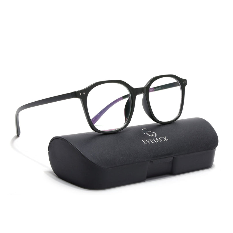 Eyejack Canment Olive Square Eyeglasses for Men & Women (CM2506FCL1817-C8)