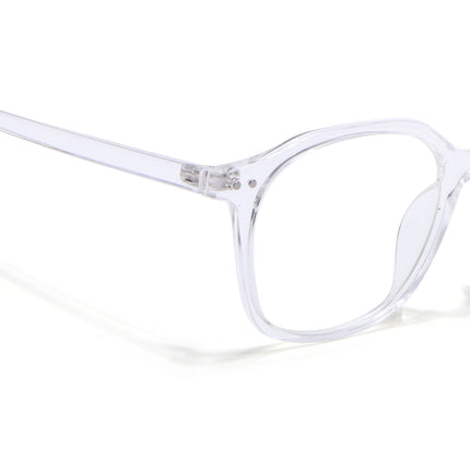 Eyejack Canment Transparent Square Eyeglasses for Men & Women (CM2506FCL1818-C9)