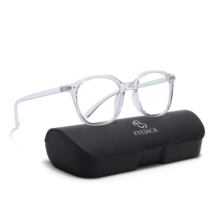 Eyejack Canment Transparent Square Eyeglasses for Men & Women (CM2506FCL1818-C9)