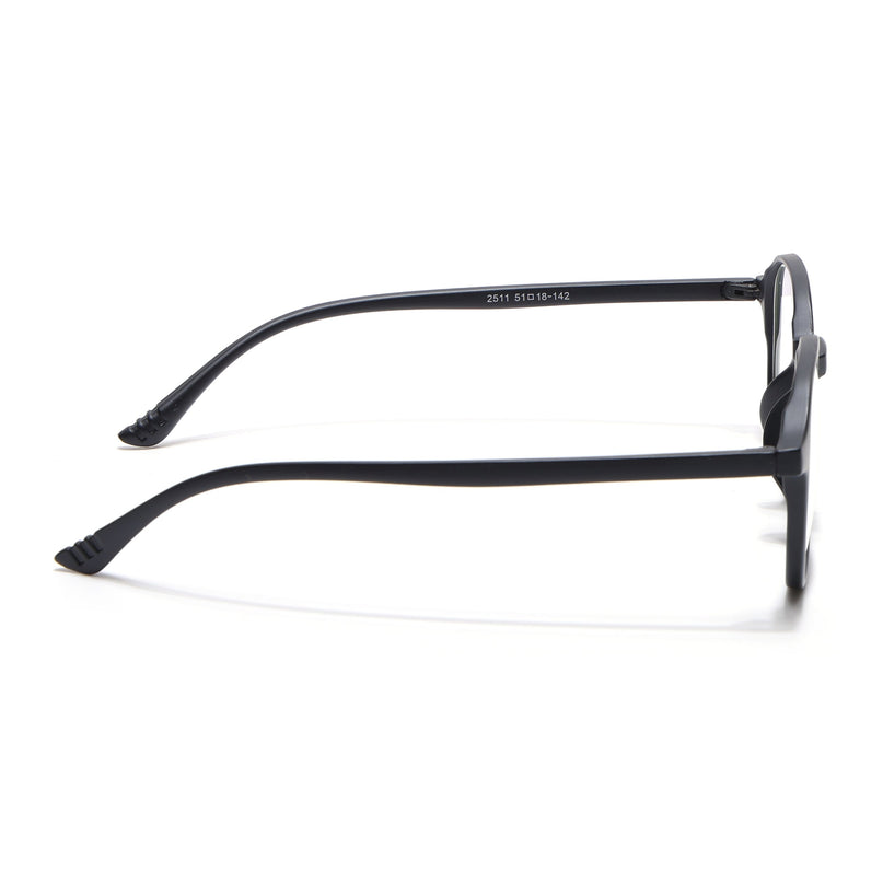 Eyejack Canment Matt Black Square Eyeglasses for Men & Women (CM2511FCL1821-C2)