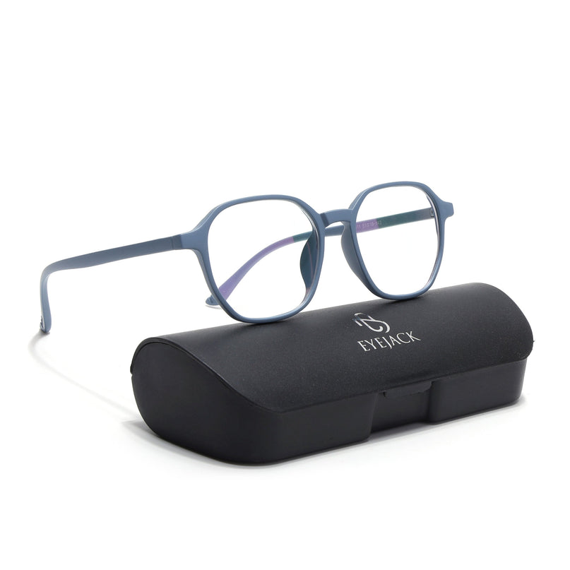 Eyejack Canment Sky Blue Square Eyeglasses for Men & Women (CM2511FCL1825-C6)