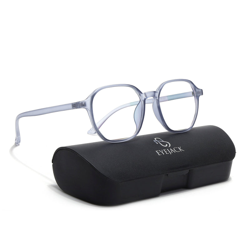 Eyejack Canment Blue Square Eyeglasses for Men & Women (CM2511FCL1826-C7)
